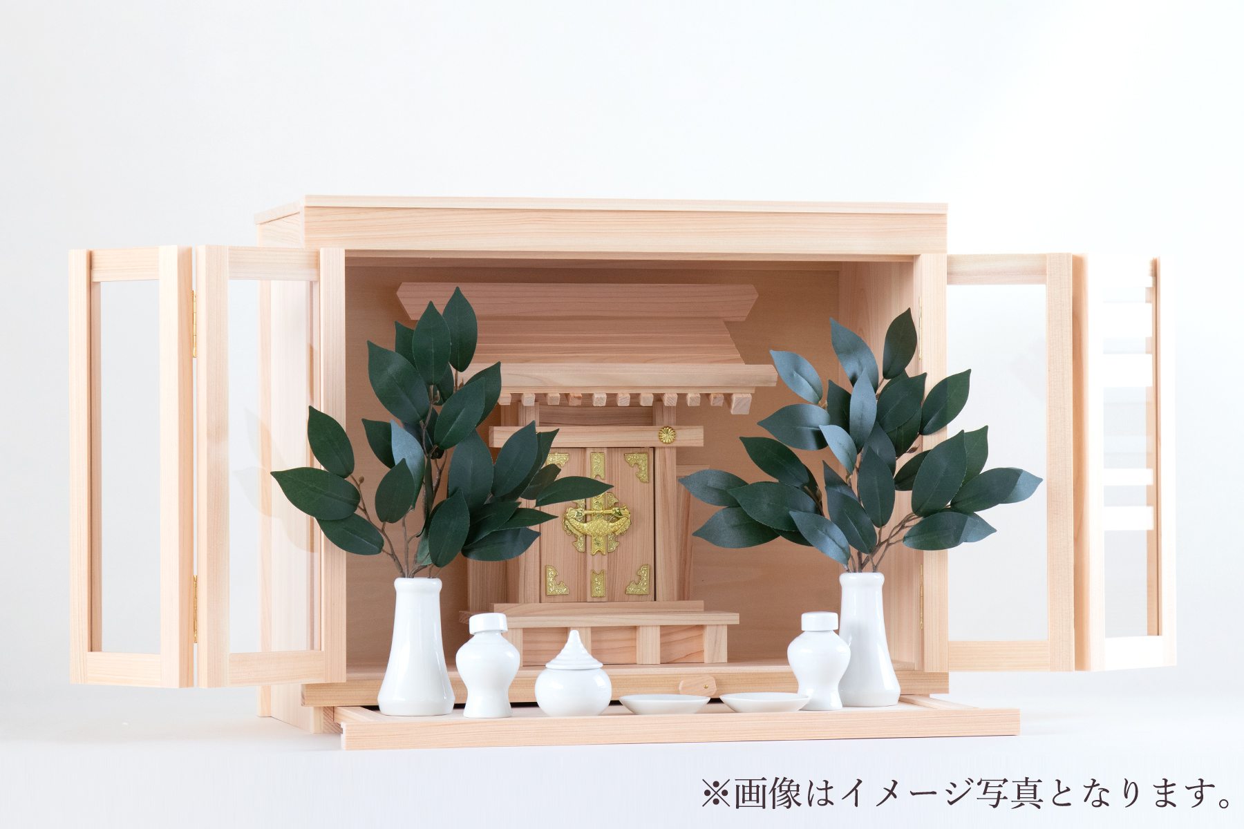 神棚 箱宮型 ガラスケース 16号 引出し式 神棚 箱宮型 ガラスケース 16号 引出し式